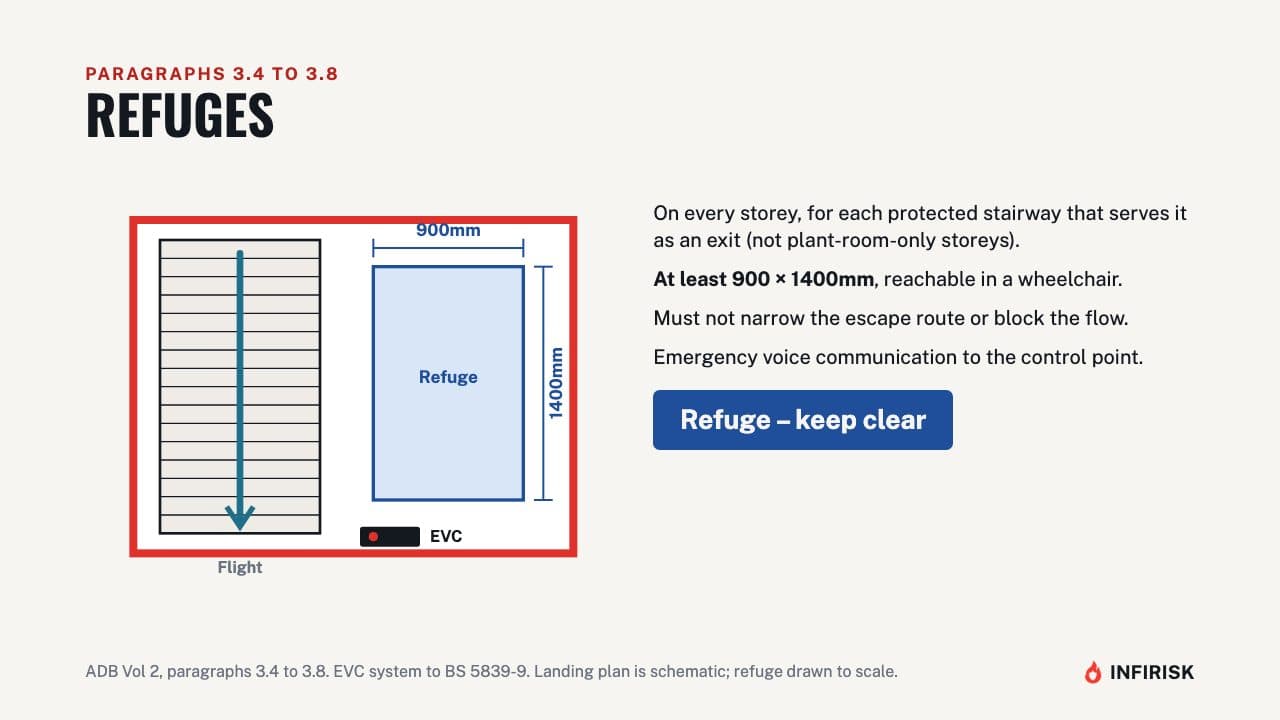 Refuges: diagram from the INFIRISK video