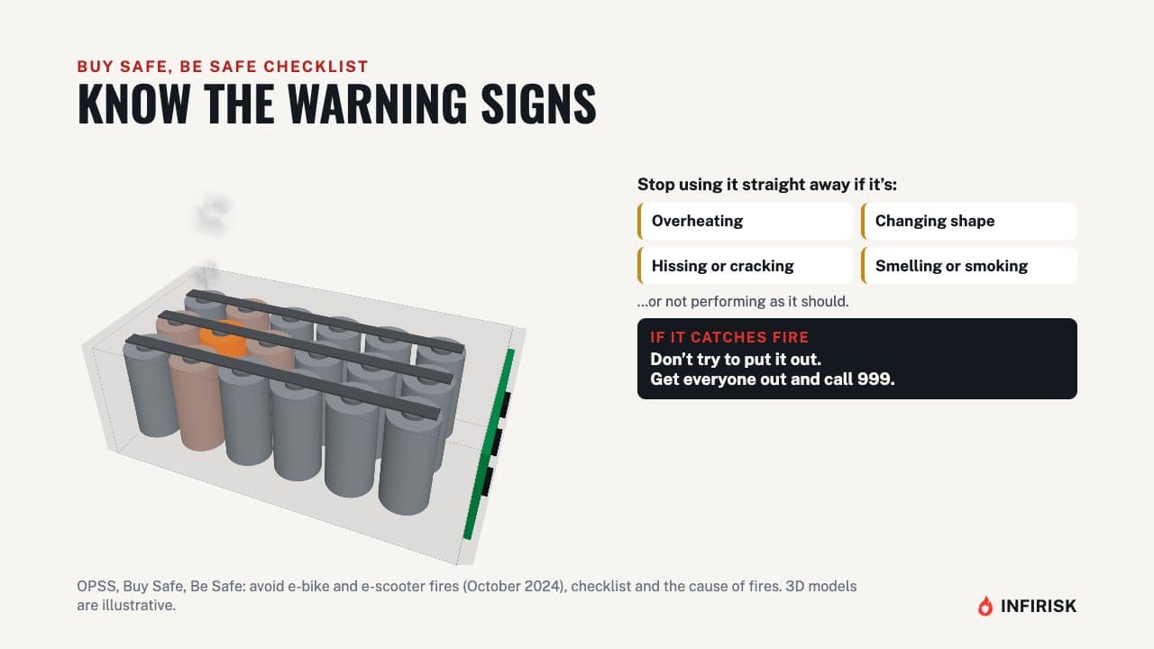 Warning signs: diagram from the INFIRISK video